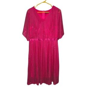 Elegant Pink Sequin Dress